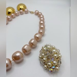 Vintage faux Pearl Jewelry Set
